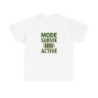T-shirt Homme Femme Mode Survie Activé  Tee Shirt Drôle Humour Fatigue Quotidienne  Blanc ou Gris S à 3XL  Idée Cadeau Originale