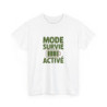 T-shirt Homme Femme Mode Survie Activé  Tee Shirt Drôle Humour Fatigue Quotidienne  Blanc ou Gris S à 3XL  Idée Cadeau Originale