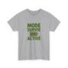 T-shirt Homme Femme Mode Survie Activé  Tee Shirt Drôle Humour Fatigue Quotidienne  Blanc ou Gris S à 3XL  Idée Cadeau Originale