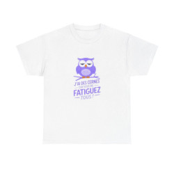 T-shirt Humour J’ai des cernes Tee Shirt drôle citation fatigué  Blanc ou Gris  Tailles S à 3XL  Idée Cadeau Fun Originale