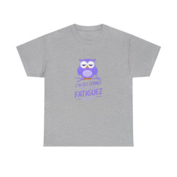 T-shirt Humour J’ai des cernes Tee Shirt drôle citation fatigué  Blanc ou Gris  Tailles S à 3XL  Idée Cadeau Fun Originale