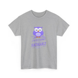 T-shirt Humour J’ai des cernes Tee Shirt drôle citation fatigué  Blanc ou Gris  Tailles S à 3XL  Idée Cadeau Fun Originale