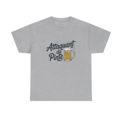 T shirt Humour Bière Attaquant de Pinte  Cadeau Soirée Apéro Brasseur  Tee Shirt  Homme Femme