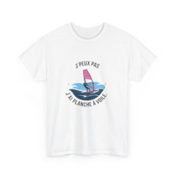 T shirt humour planche à voile J’peux pas j’ai planche à voile Cadeau passion windsurf sport de glisse mer, été Tee shirt