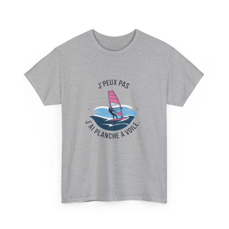 T shirt humour planche à voile J’peux pas j’ai planche à voile Cadeau passion windsurf sport de glisse mer, été Tee shirt