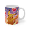 Mug Pikachu  – Cœurs, Éclairs et Énergie Positive – Cadeau Geek, Otaku, Fan de Pokémon – 330ml Céramique