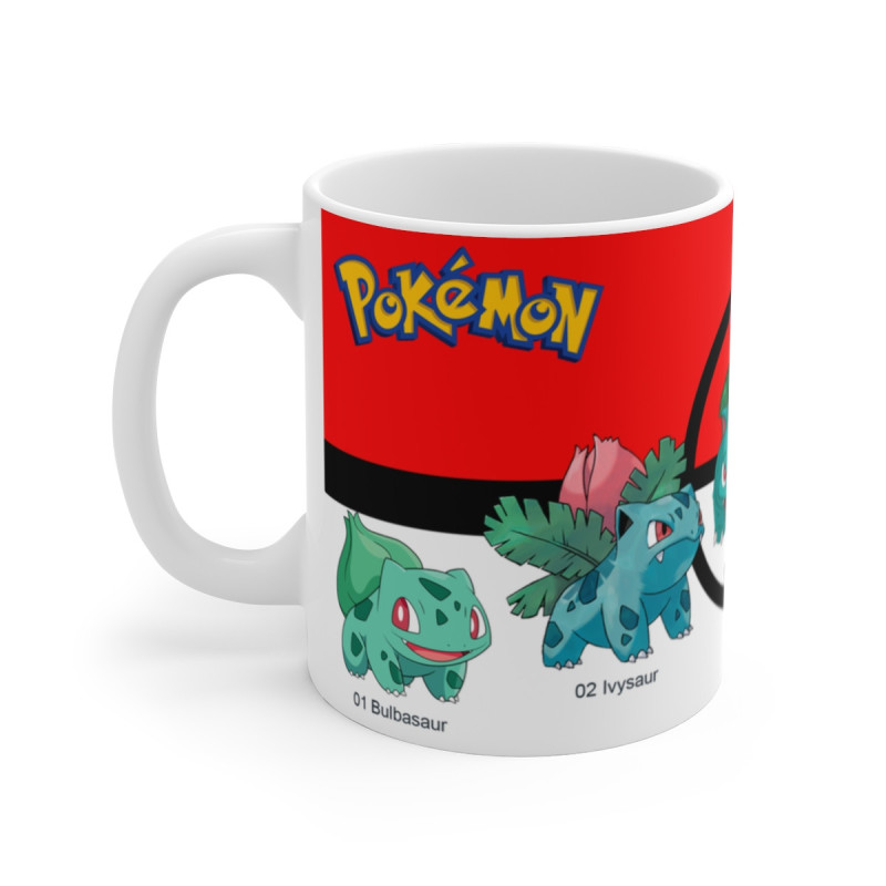 Mug Pokémon Florizarre évolution 151 – Cadeau nostalgie jeux vidéo et dessins animés cultes