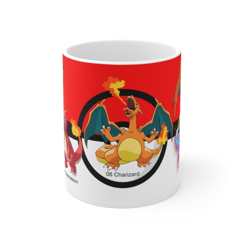 Mug Pokémon Dracaufeu évolution 151 – Cadeau gamer rétro, série animée culte 151