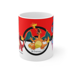 Mug Dracaufeu 151– Cadeau Geek, Univers Animé Rétro, Monstre à Collectionner
