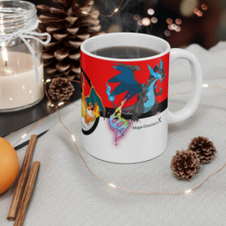 Mug Dracaufeu 151– Cadeau Geek, Univers Animé Rétro, Monstre à Collectionner