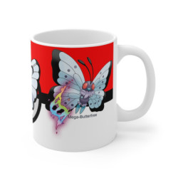 Mug Évolution Pokémon Papilusion – Créature Verte à Ailes Blanches, Univers Japonais Rétro