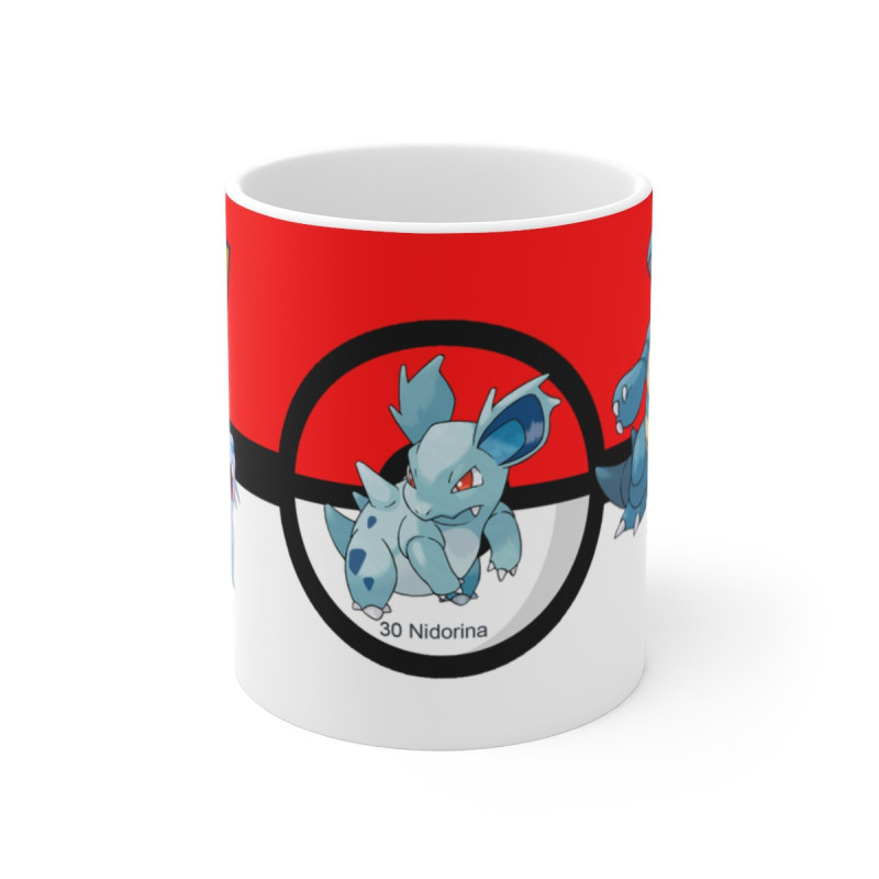 Mug Tasse Pokémon Nidoran♀, Nidorina & Nidoqueen – Évolution Puissance & Finesse