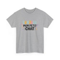 T-shirt “Bonjour mon petit chat” – Design Doux, Mignon et Plein de Tendresse