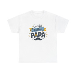 T-shirt “Certifié Meilleur Papa” – Cadeau personnalisé pour père exceptionnel