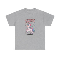 T-shirt Licorne “Je ne transpire pas, je paillette” – Magie et humour à paillettes tee shirt amusant
