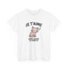 T-shirt mignon “Je t’aime même quand tu ronfles” – Cadeau drôle et tendre pour amoureux des chats tee shirt