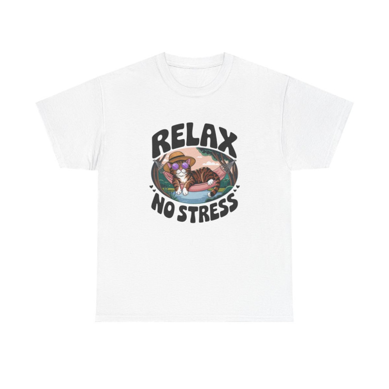 T-shirt “Relax No Stress” – Ambiance détente assurée tee shirt animal amusant drôle humour