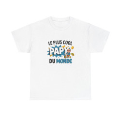 T-shirt “Le Plus Cool Papy du Monde” – Cadeau fun et tendre pour les super grands-pères tee shirt
