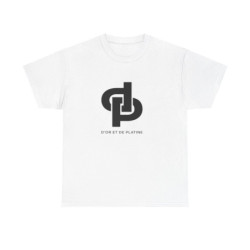 T-shirt Or et Platine logo DP – Tee shirt sobre et stylé homme femme adulte