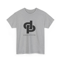 T-shirt Or et Platine logo DP – Tee shirt sobre et stylé homme femme adulte