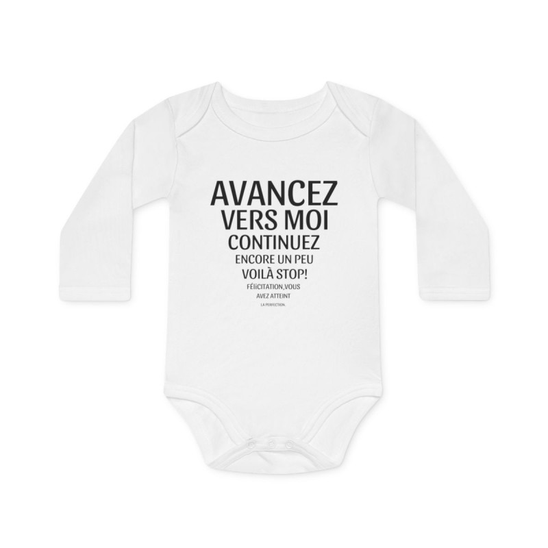 Body bébé blanc 100% coton – Avancez vers moi Cadeau naissance drôle  Mixte fille garçon