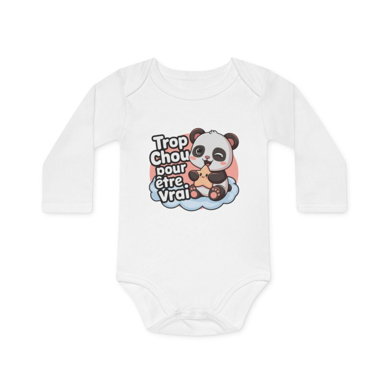 Body bébé Trop chou pour être vrai  Motif panda étoile clin d’œil  Cadeau naissance original