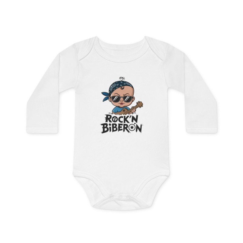Body bébé Rock’n Biberon Body humoristique bébé musicien  Motif rock bébé guitare  Cadeau naissance original