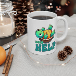Mug Tortue Drôle Need Help Tasse Cadeau Humour Animal