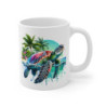 Mug tortue de mer tropicale colorée plage nature mer vacances