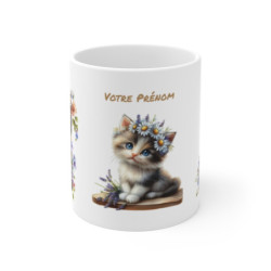 Mug chaton prénom...