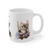 Mug chaton prénom personnalisé fleurs printemps mignon cadeau