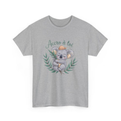 Tee shirt koala mignon accro à toi amour câlin animaux blanc gris noir