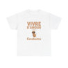 T-shirt humour Vivre d’amour et de cacahuètes fun homme femme S à 3XL