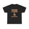 T-shirt humour Vivre d’amour et de cacahuètes fun homme femme S à 3XL