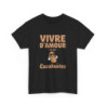 T-shirt humour Vivre d’amour et de cacahuètes fun homme femme S à 3XL