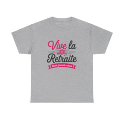 T-shirt humour retraite femme floral drôle cadeau départ retraitée vive la retraite blanc gris S à 3XL