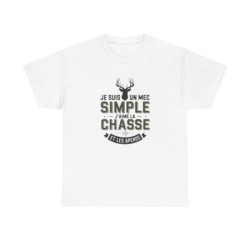 T-shirt Je suis un mec simple j’aime la chasse et les apéros – Chasseur