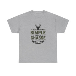 T-shirt Je suis un mec simple j’aime la chasse et les apéros – Chasseur