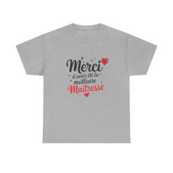 T-shirt Merci Maîtresse Fin d’Année Cadeau École Idée cadeau