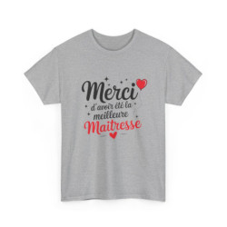 T-shirt Merci Maîtresse Fin d’Année Cadeau École Idée cadeau