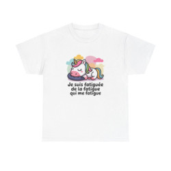 T-shirt licorne drôle femme fatigue kawaii mignon ado femme S-3XL