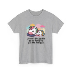 T-shirt licorne drôle femme fatigue kawaii mignon ado femme S-3XL