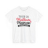 T-shirt femme Meilleure Maman – coeur, amour, cadeau maman – blanc/gris – S à 3XL
