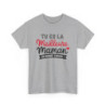 T-shirt femme Meilleure Maman – coeur, amour, cadeau maman – blanc/gris – S à 3XL