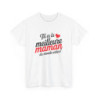 T-shirt femme maman d’amour – idée fête des mères, message cœur – blanc/gris – S à 3XL