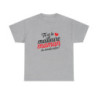T-shirt femme maman d’amour – idée fête des mères, message cœur – blanc/gris – S à 3XL