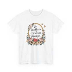 T-shirt maman doux fleuri...