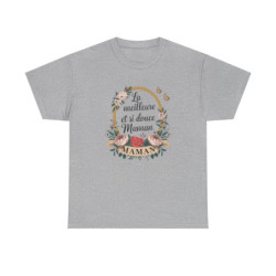 T-shirt maman doux fleuri "La meilleure et si douce Maman" – S à 3XL