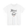 T-shirt Merci pour tout Idée Cadeau gratitude maître collègue  Blanc ou gris –S à 3XL