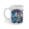 Mug Marseille rétro-futuriste OVNI graffiti scooter –Idée Cadeau urbain